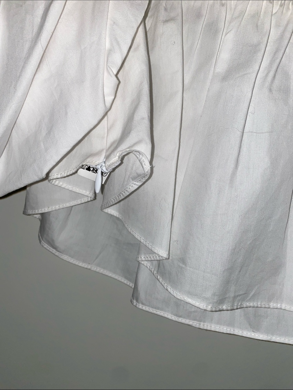 Never worn Zara White Off-Shoulder Peplum Blouse - Picture 3 of 4